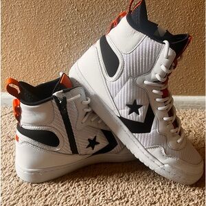 Converse Mens Fastbreak Hi White Black Campfire Orange Basketball Shoe Sz 11 Zip